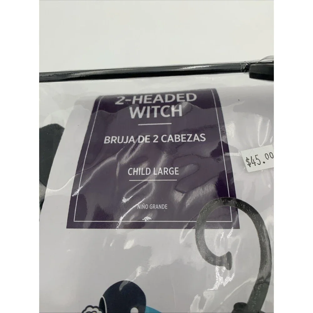 Two Headed Witch Costume Child Size Large